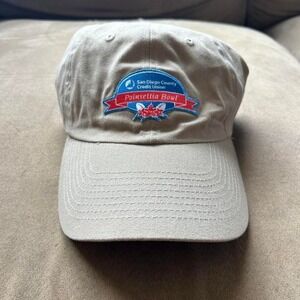 San Diego County Credit Union Poinsettia Bowl tan and red cotton cap